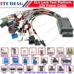 ELV Lock Test Platform Cable 12V Power For Mercedes-Benz Multifunctional All Key Lost Support VVDI Large Panel Wiring Harness