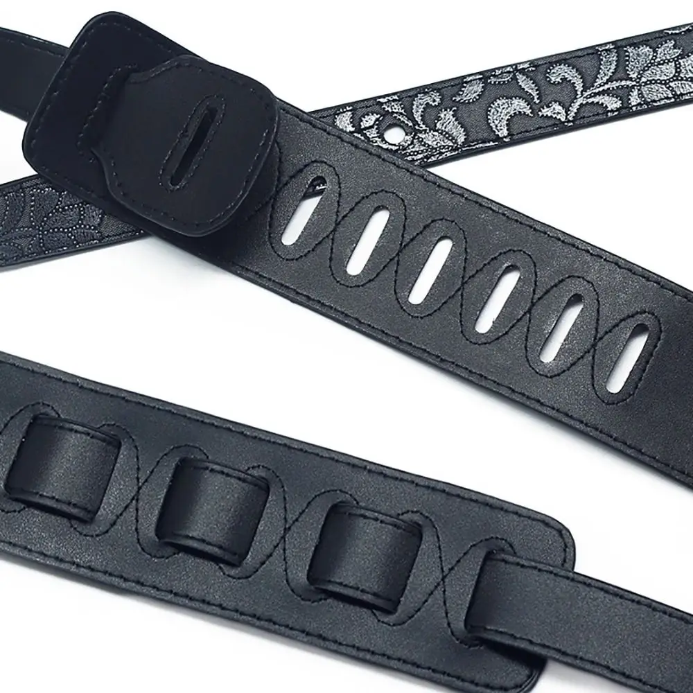 Fashion Leather Guitar Strap Adjustable Guitar Accessories Bass Strap Widening Ukulele Straps Belt Bass