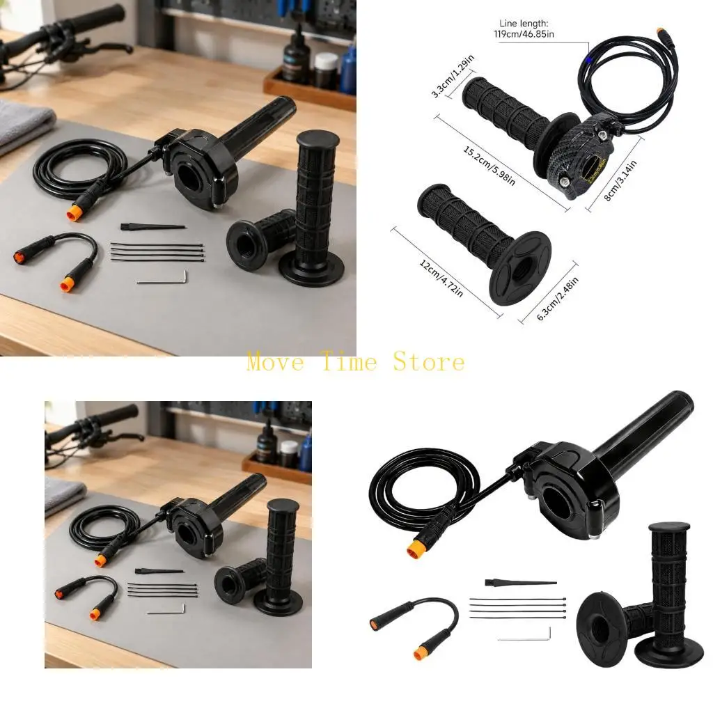 92ME Electric Dirt Bike Twist Control Set, 3 Pin Coupler, Sleeve Pair