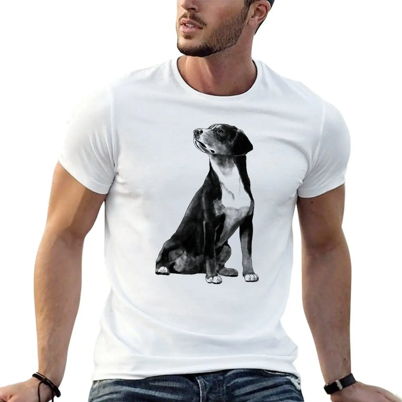 

Sitting Entlebuch Mountain Dog T-Shirt t shirts for man graphic tees funny t shirts man anime t shirts for man T-shirt
