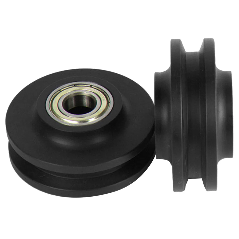 

2pcs Heavy Duty Sliding Door Wheel Replacement Groove Pulley For Track Doors Cabinets Steel Nylon Bearing Roller Rigid Caster