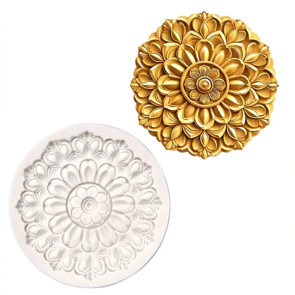 Resin Casting Silicone Mold Flower Pattern Craft Making Tool For Homemade Soap Chocolate Cake Decorating