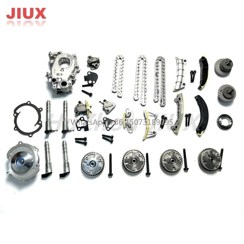 

Комплект цепи ГРМ JIUX с 4 шт. масляным и водяным насосом VVT&SV, совместимым с автомобилями LY7 LFX LTT 3.6L VIN 7 LF1 3.0L, новые и используемые