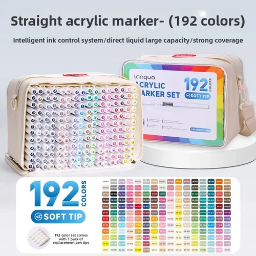 Imagen 2 del producto LANGUO-rotulador de pintura acrílica líquida directa, 240/9 colores, juego de pintura DIY, dibujo para vidrio, suministros de arte escolar, papelería