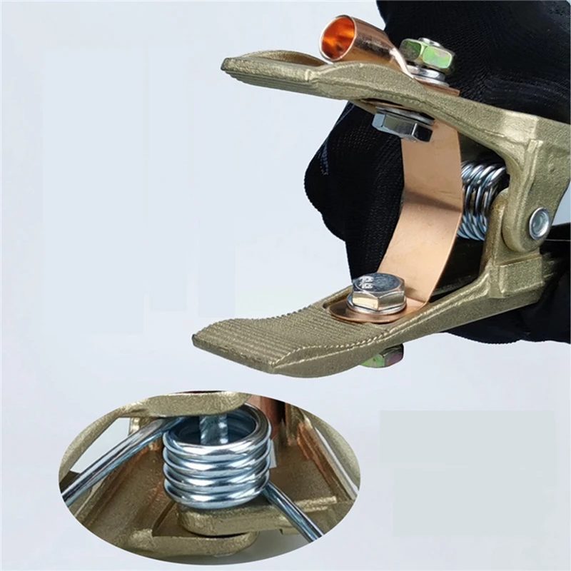 High-Power 500A Ground Welding Earth Clamp Copper Welder Ground Clamp Welding Machine Accessories A-Shape Clip