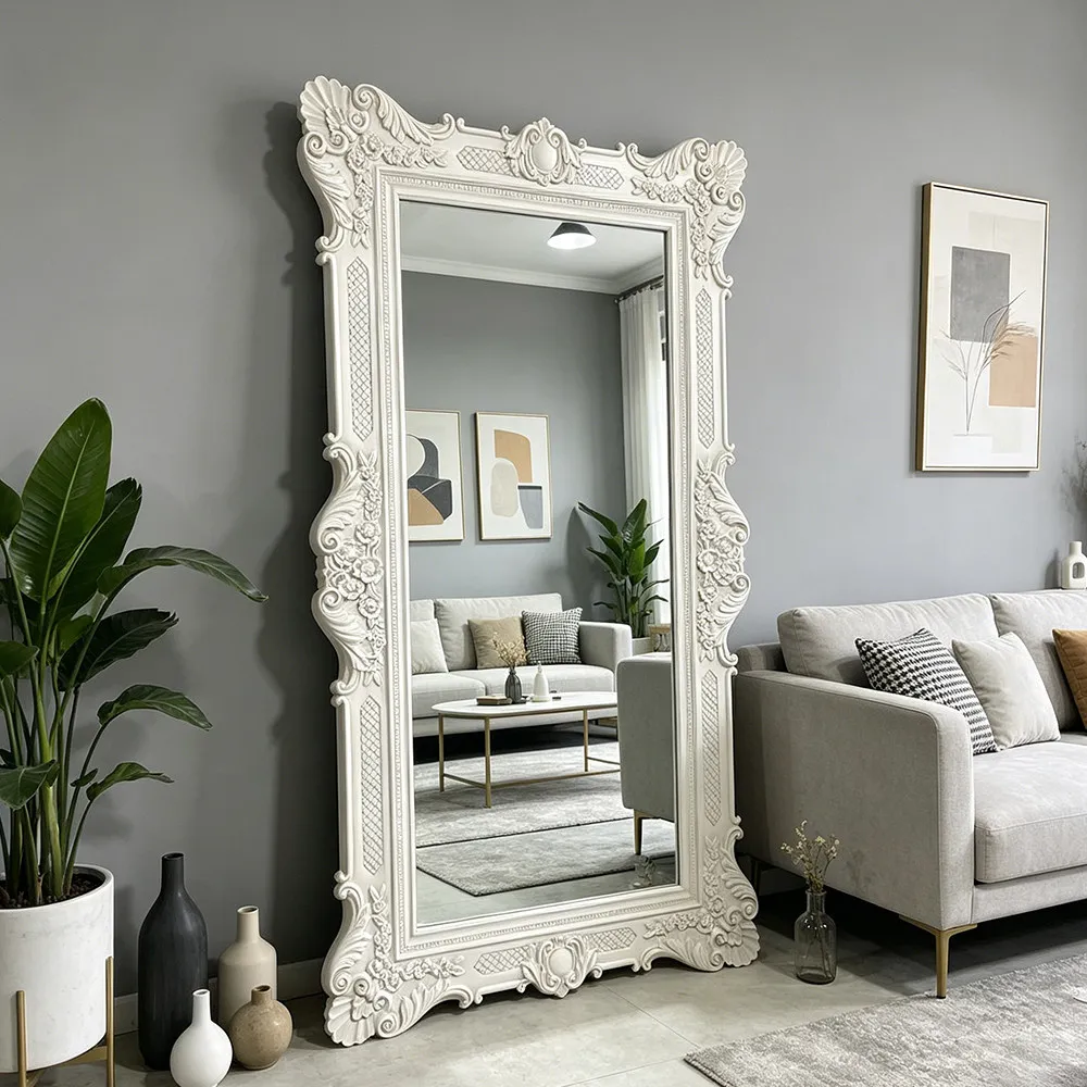 

Vintage Modern Mirror Living Room Decoration Luxury Big Aesthetic Full Body Mirror Floor Long Spiegel Wand Home Decorations