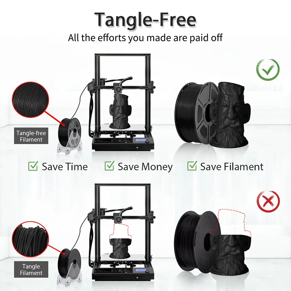 Imagem -06 - Peça do Filamento da Impressora Materiais de Faça Você Mesmo Petg Pla Meta Pla Seda Pla Plus Tpu Fdm 100 Nenhuma Bolha 10 Rolos 175 Milímetros Jayo3d