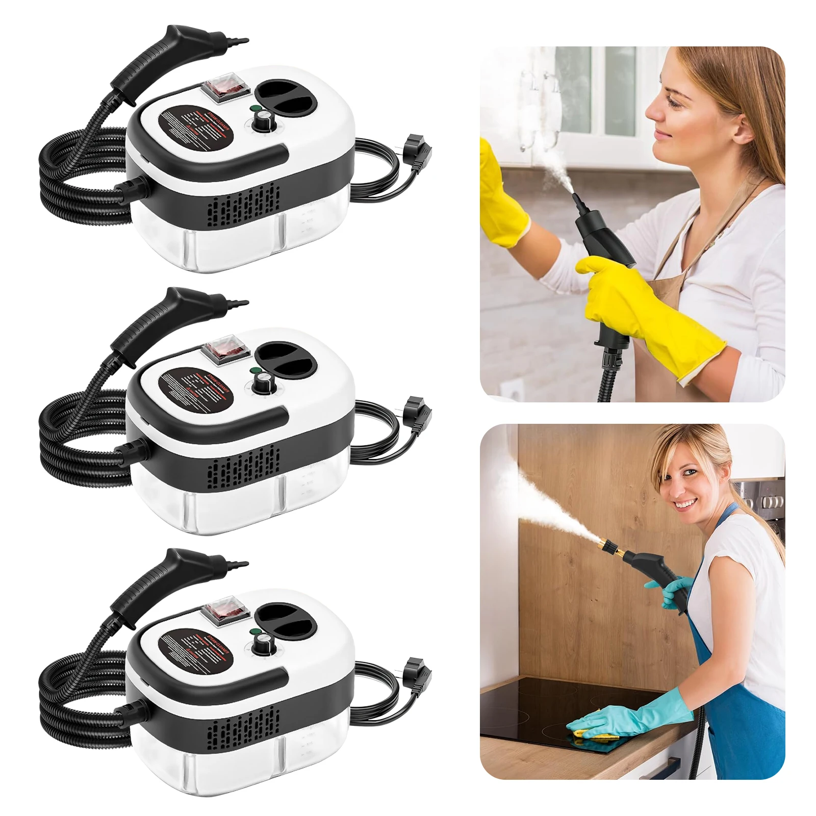 

Пароочиститель ручной 2500 Вт, 220 В, высокотемпературный, под давлением, многофункциональный, для дома и кухни, для удаления жира