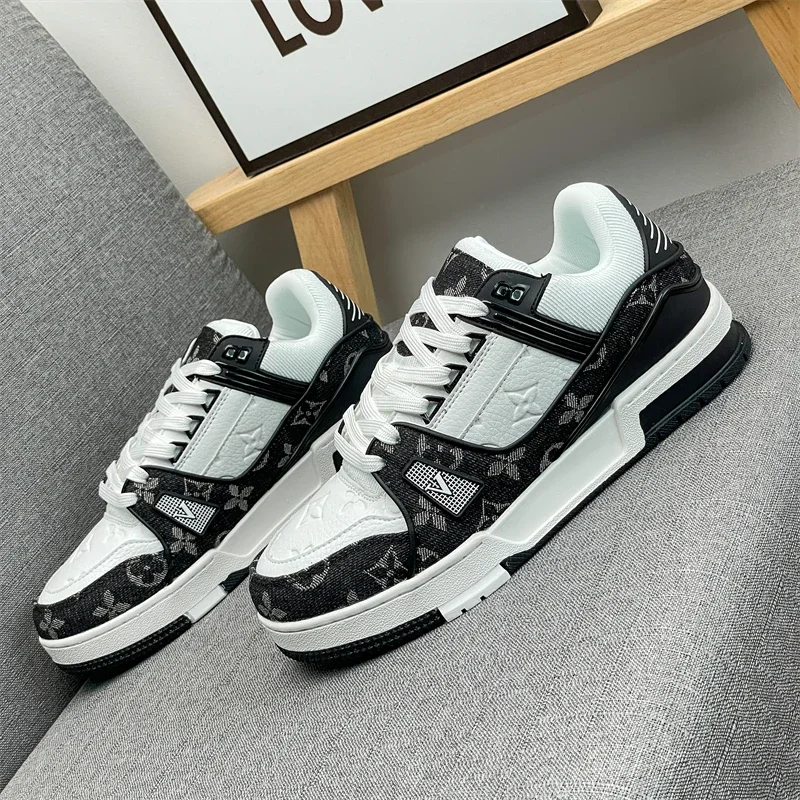 أحذية رجالية للخريف أحذية كاجوال أصلية نعل ناعم أحذية رياضية محظورة الألوان أحذية رياضية عصرية منخفضة القطع قابلة للتنفس وغير قابلة للانزلاق