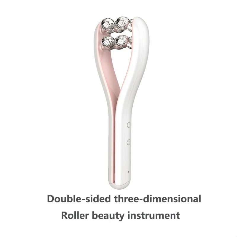 EMS Microcurrent Roller Face-Slimming Artifact V-Face Beauty เครื่องนวดหน้าสําหรับกระชับและยกกระชับใบหน้า