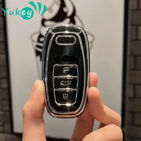 TPU 자동차 원격 키 케이스 커버 셸 아우디 A5 A6 C7 A7 A8 Q3 Q5 Q7 S4 S6 S7 S8 R8 TT A1 A3 8V A4 B8 B9 홀더 액세서리