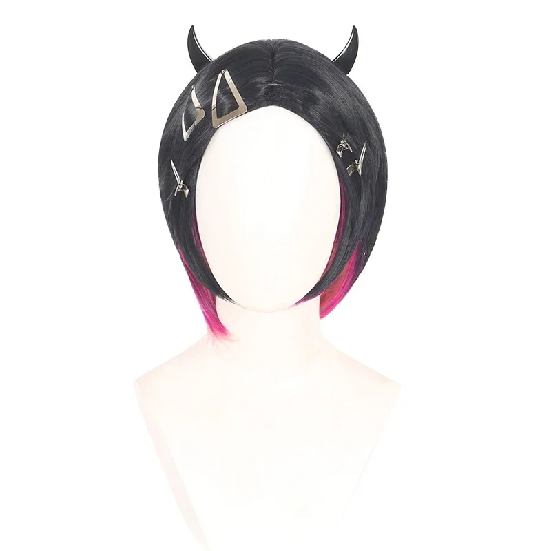VALORANTE Cravo Cosplay Peruca para Mulheres, Cabelo Gradiente, Resistente ao Calor, Perucas Sintéticas, Acessórios de Halloween