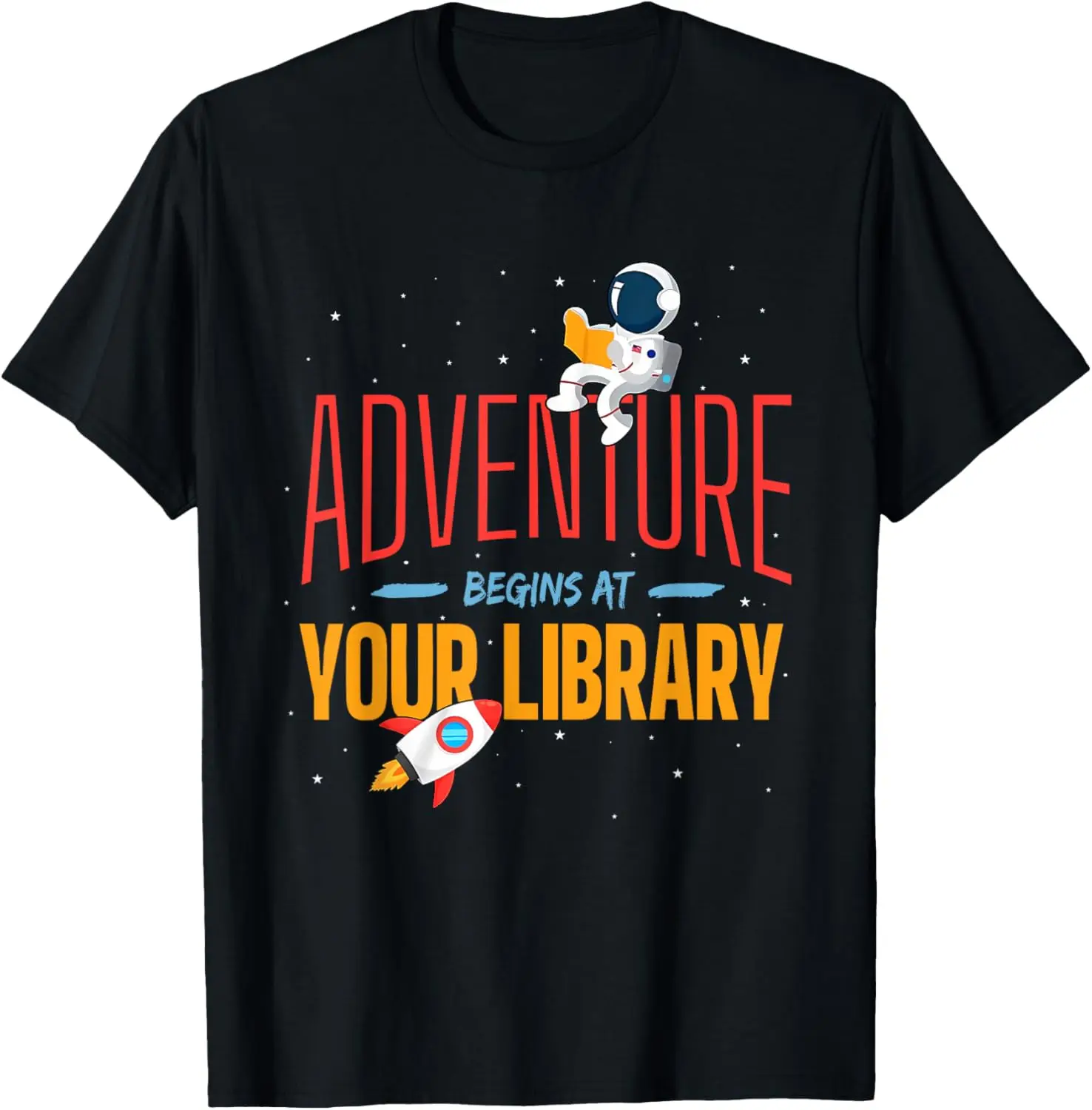 

Adventure Begins At Your Library Summer Reading Program 2024 T-Shirt