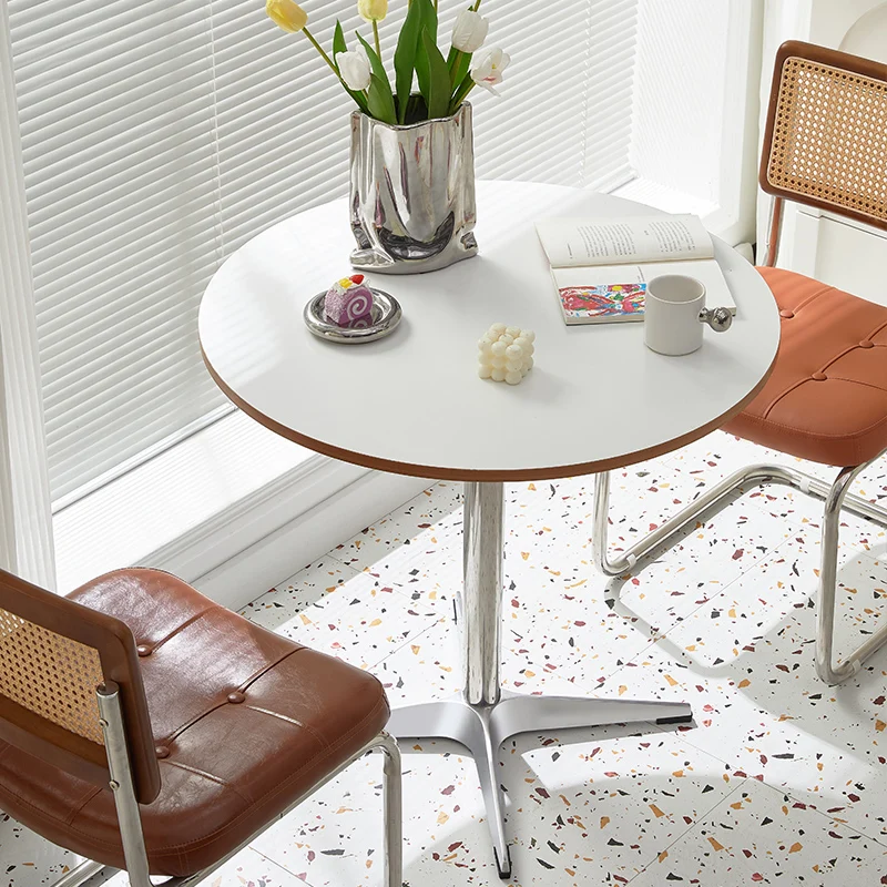 Medieval Eames Dining Table Internet celebrity ins Blogger Desk Small Unit Straight Foot Designer Negotiation Coffee Round Table