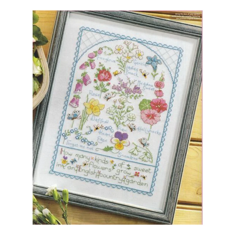 

Cross Stitch Kit Magazine Style Love Flowery 18CT 14CT 11CT Precision Print hand Embroidery Material Bag