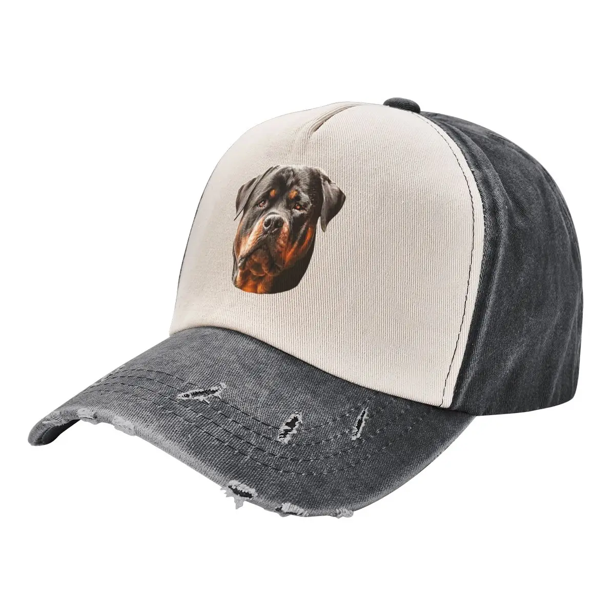 

Rottweiler Stunning Dog Head Art Baseball Cap Gentleman Hat custom Hat Streetwear Vintage Hats Man Women's