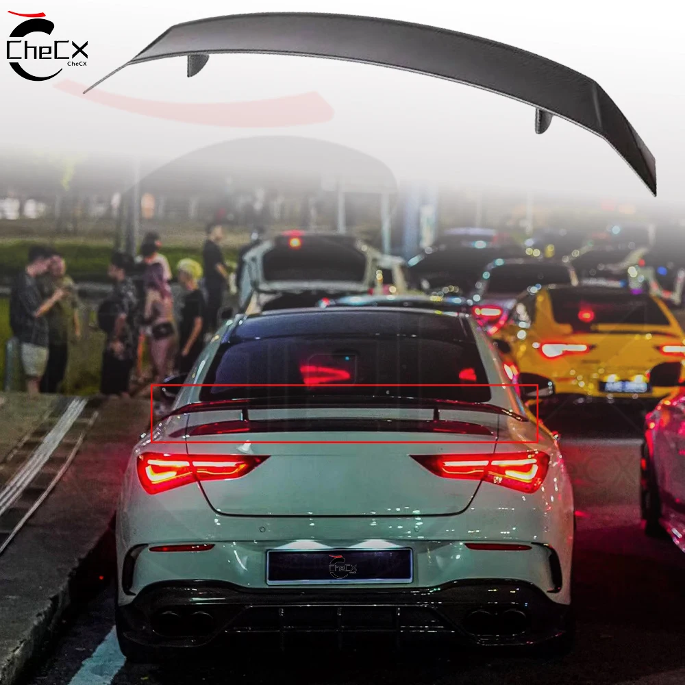 

For Mercedes Benz 2013-2024 W117 W118 C117 C118 CLA45 CLA180-CLA260 High Quality Fiberglass Material PK Style Rear Spoiler