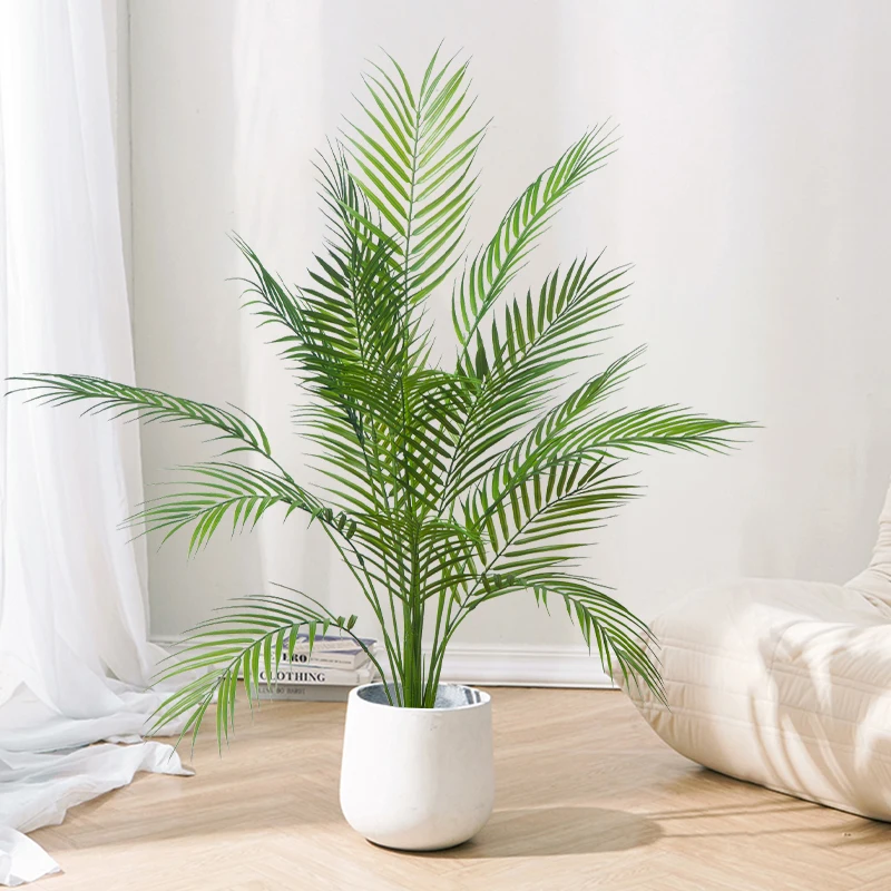 88cm Large Artificial Palm Plants Fake Fern Foliage Tropical Persian Leaves Plastic Jacaranda Tree Branch For Home Wedding Decor