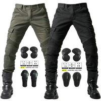 2025 New Motorcycle Black Men Jeans Upgrade Extension Protector Detachable Racing Road Rider Four Seasons Casual Fashion Pants