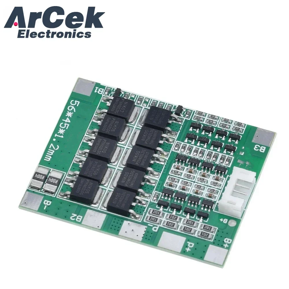 4S 30A 14.8V litowo-jonowe/fosforan litowo-żelazowy akumulatory 18650 BMS zabezpieczenie płytki obwodu drukowanego zrównoważyć układy scalone