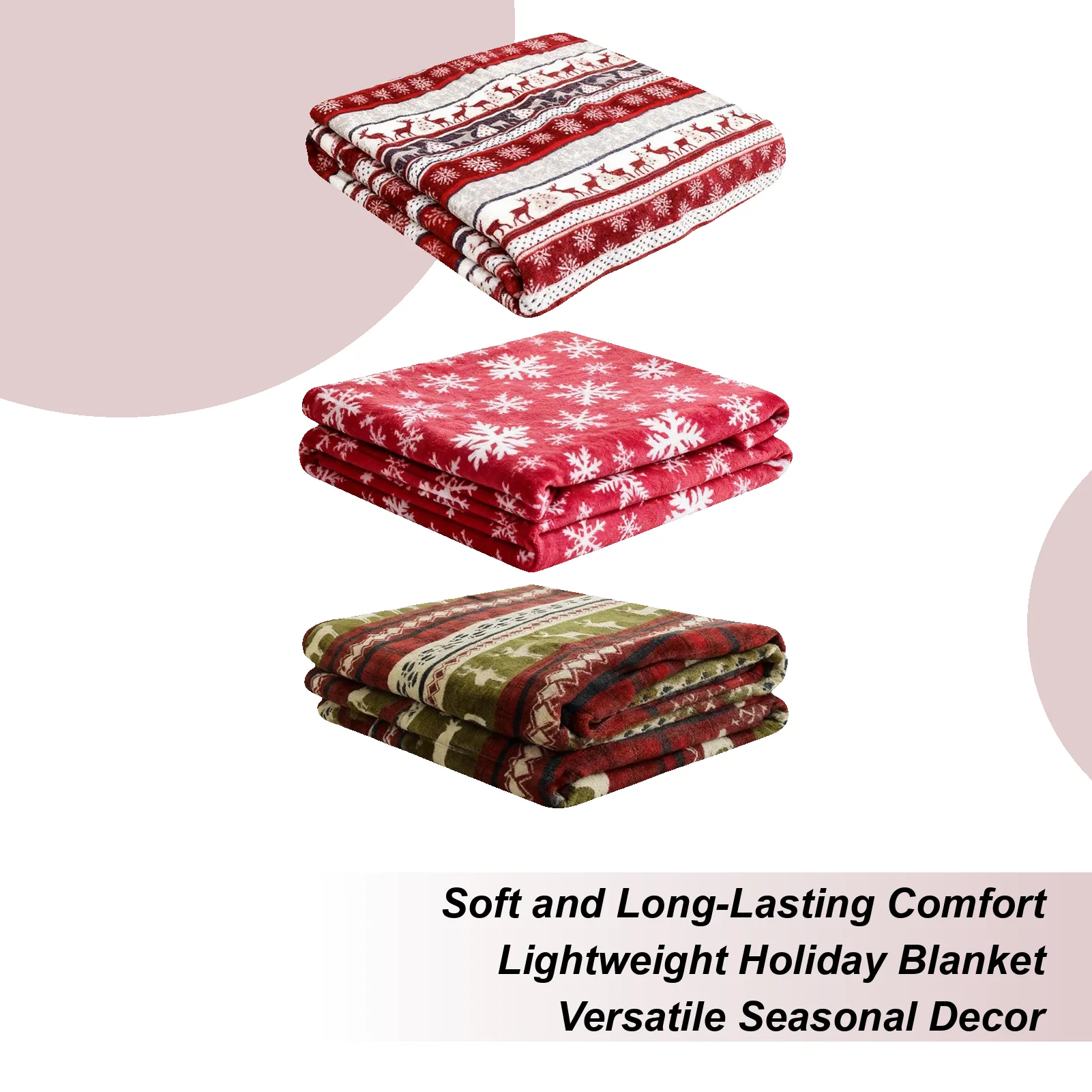 

Christmas-themed Throws Warm Flannel Snowflake Home Decor Christmas Fleece Blanket Bed Throws For Women Wife Sofa Bed