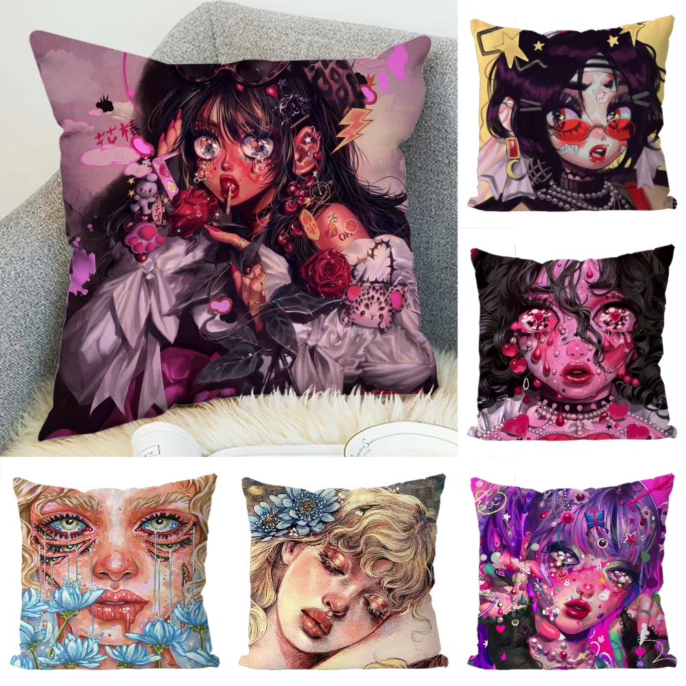 

Pillow Cases 40x40 Eunpyon Art Cushion Cover 45x45 Decorative Cushions Room Decorating Items Home and Decoration Sofa Pillowcase