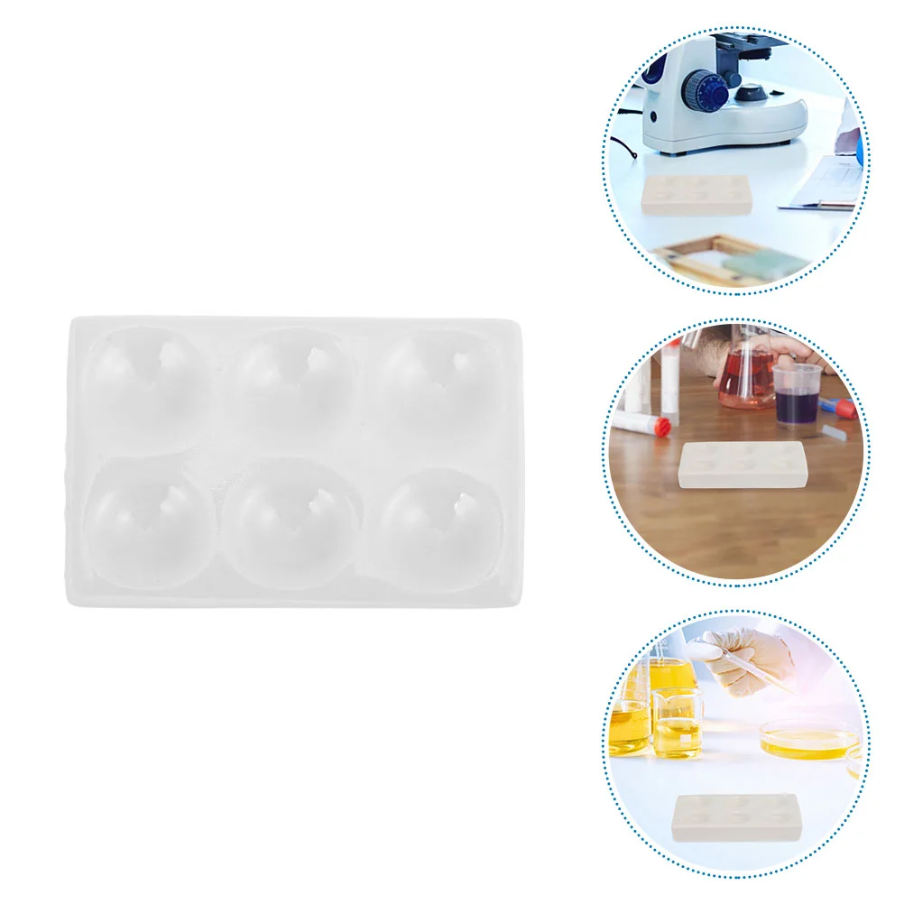 

Experiment Board Ceramic Spot Plate for Chemical Testing Porcelain Reaction White