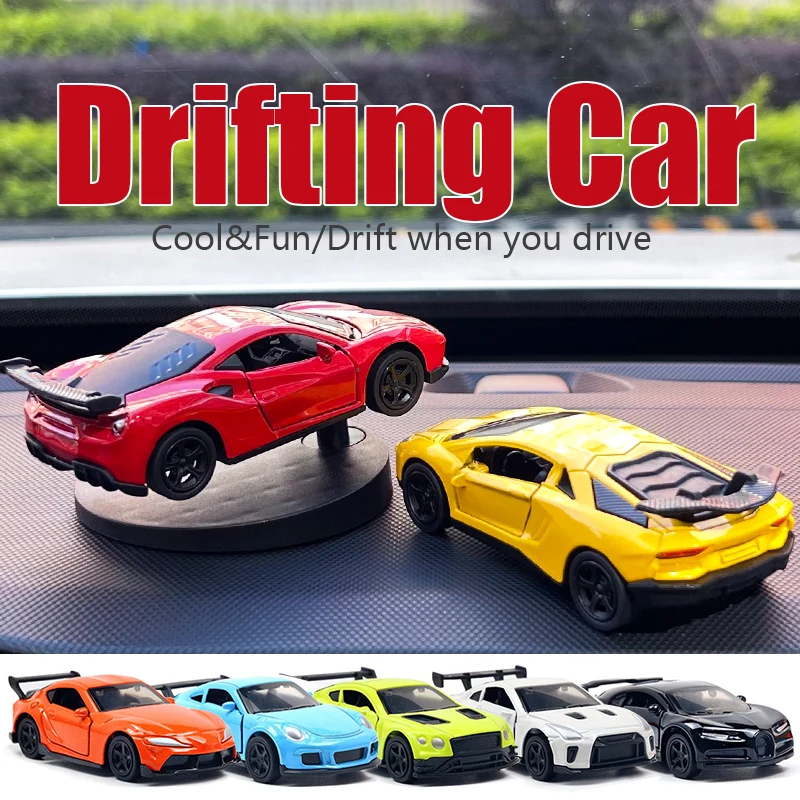 Drifting Swing Moving coole Sport-Rennwagen-Ornamente, Armaturenbrett-Innenzubehör, Dekorartikel, Modellauto, lustige Dekorationen für Männer
