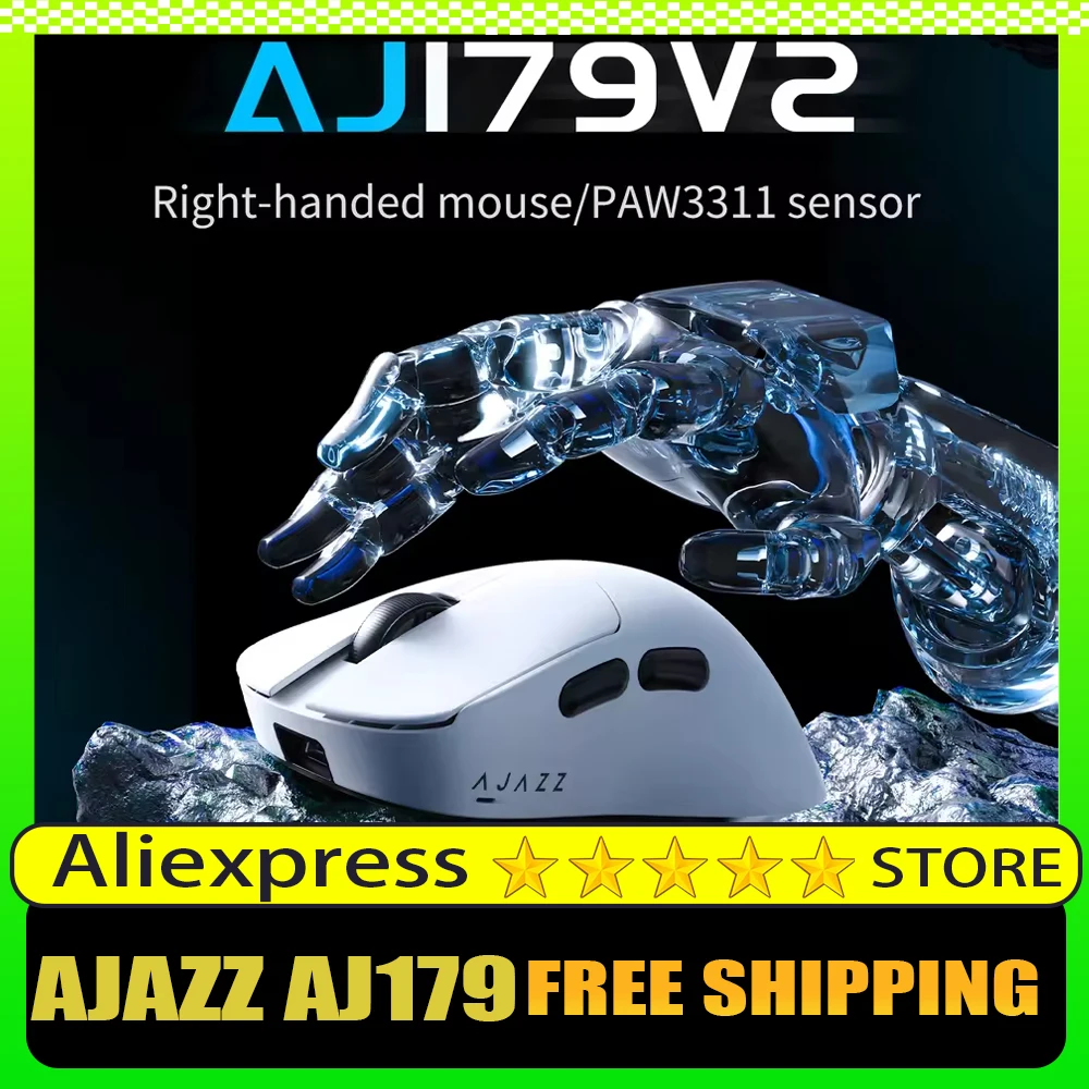 

AJAZZ AJ179 V2 MAX PAW3311 Bluetooth Беспроводная мышь с зарядкой сиденья Игровая мышь Эргономичные аксессуары для офисного компьютера Подарки