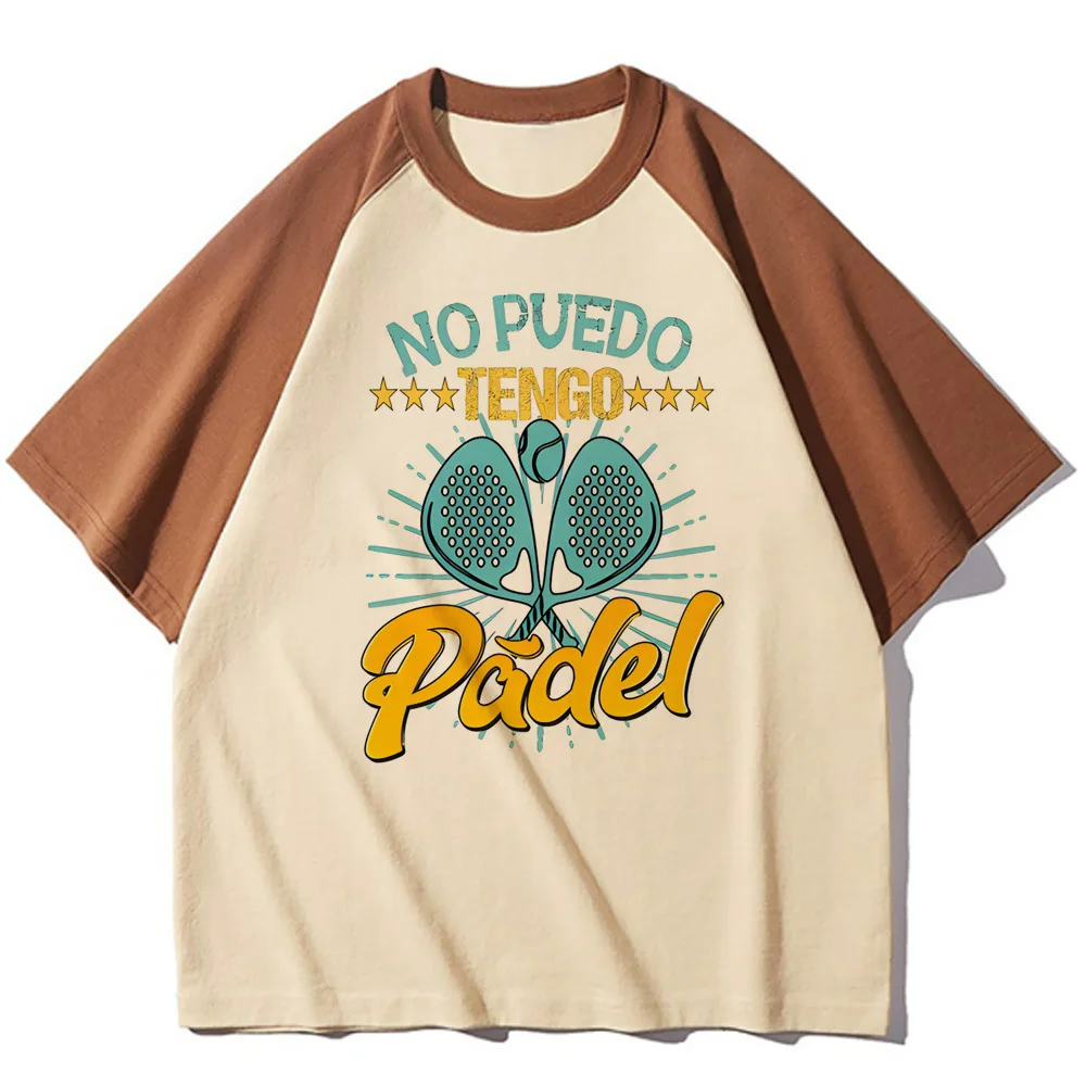 Padel tshirt girl University Comfortable streetwear Vintage t shirt Punk korean clothes 2000s 80s Comfortable Pastel