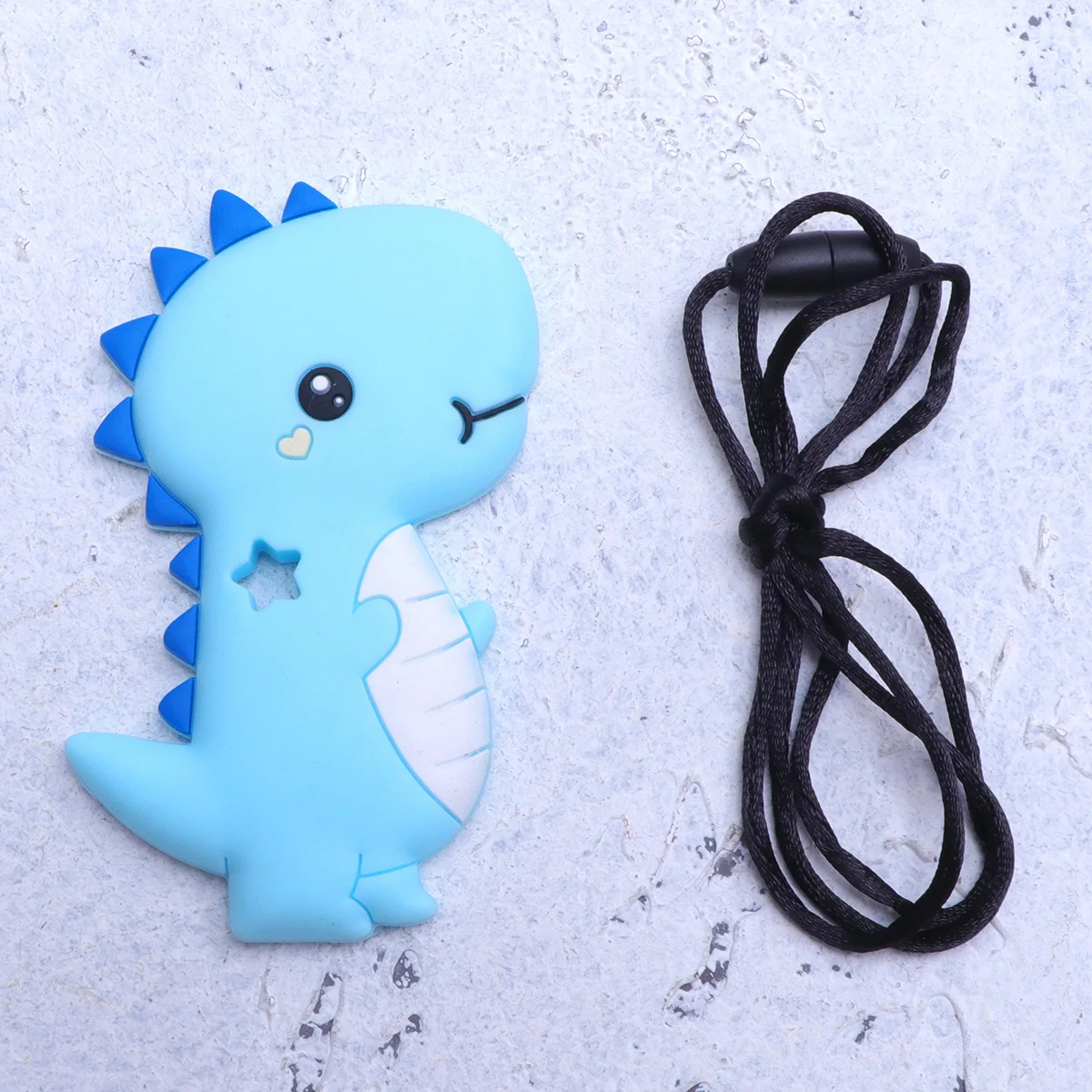 

Детские силиконовые прорезыватели с динозавром, жевательные прорезыватели для малышей, размер M, прочный, мягкий, милый дизайн, образовательный подарок