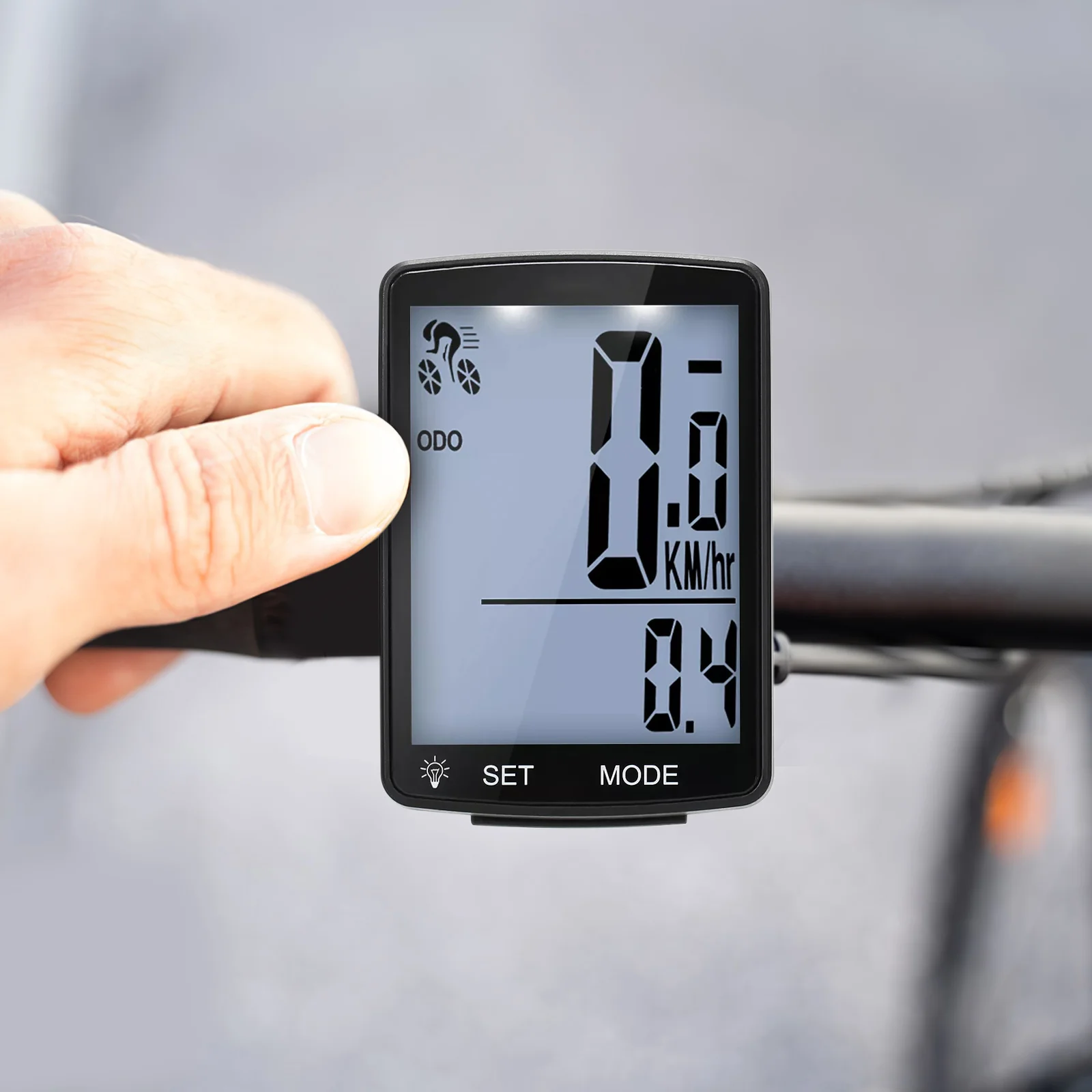 عداد سرعة الدراجة اللاسلكي متعدد الوظائف كمبيوتر الدراجة شاشة LCD كبيرة عداد المسافات للدراجات كمبيوتر الدراجة اللاسلكي #2