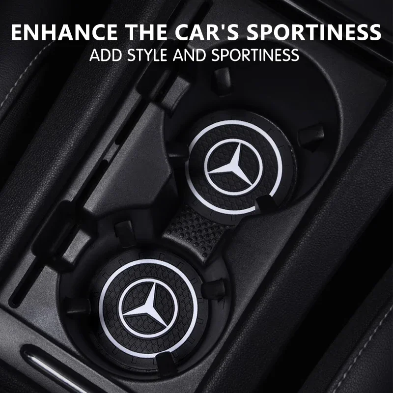1/2PCS Car Water Cup Bottle Holder Anti-slip Pad Silica Gel Mat for Mercedes Benz AMG W177 W176 X166 X167 C257 C218 X253 C118