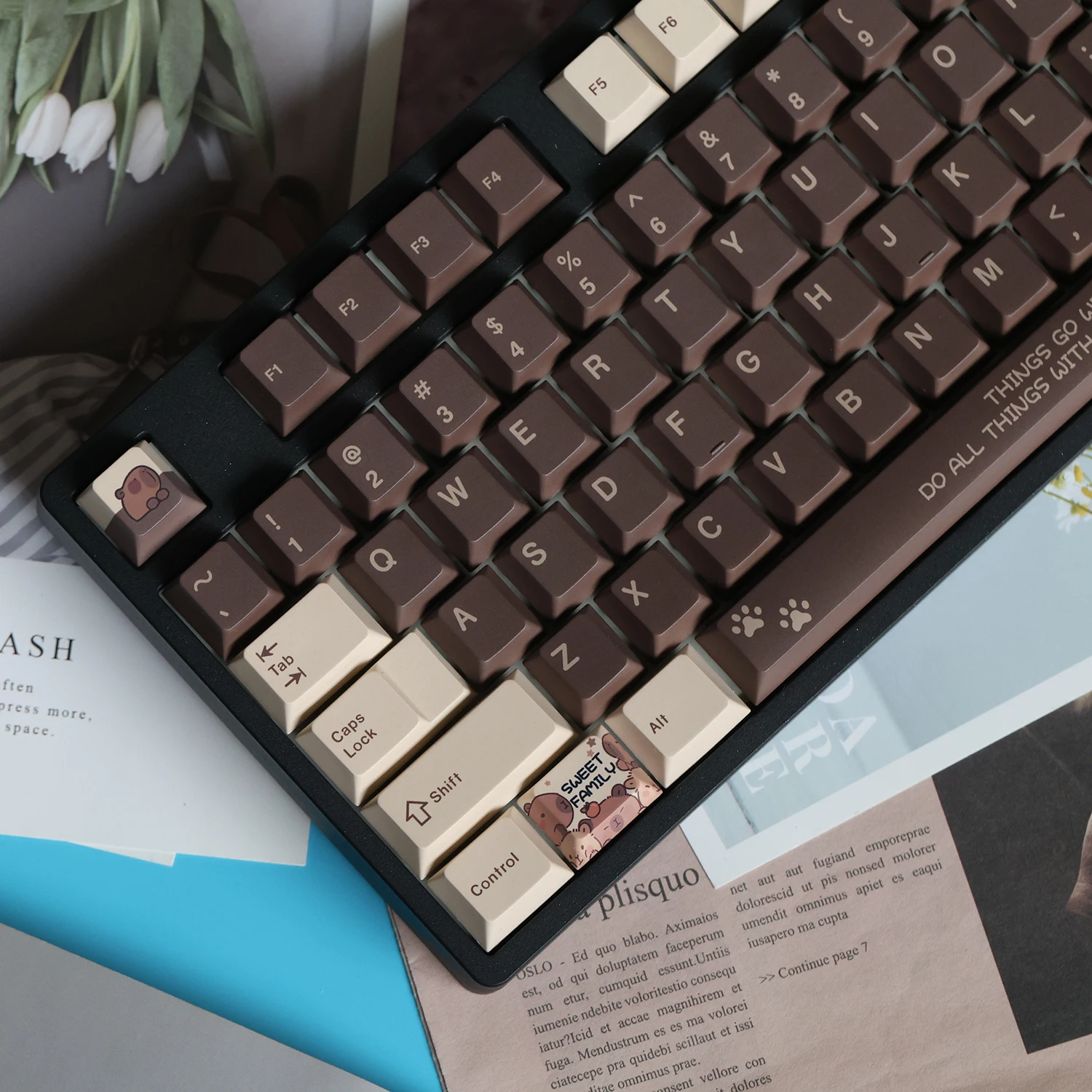 JKDKeys Pikabala Grosso PBT 5 Lados Dye-Sub Cherry Keycaps para 68/75/84/87/980 Teclado Mecânico Personalizado