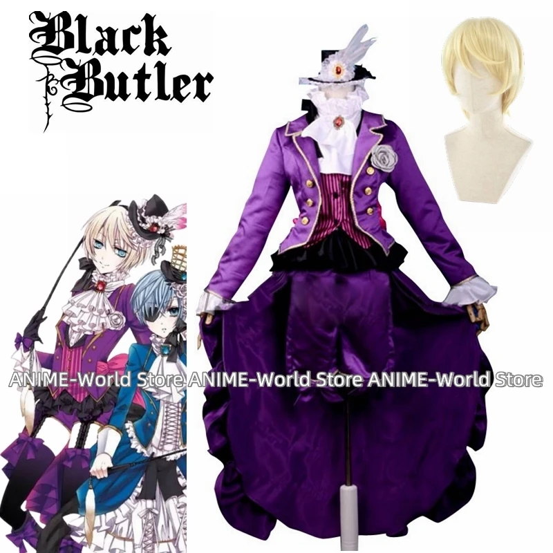 

《Custom size》Anime Black Butler Arnold Trancy Lolita Cosplay Costume Deluxe-KH12 Halloween Wig Christmas Costume