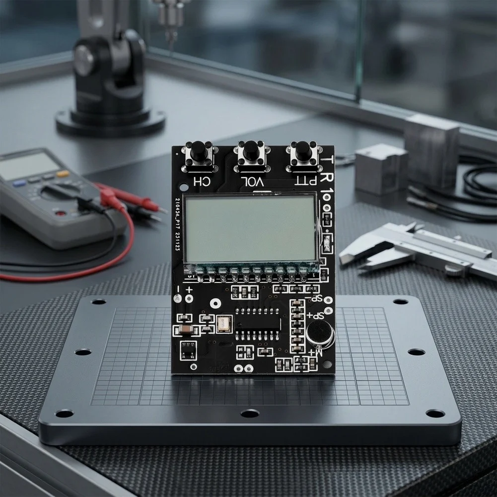 Dual Mode Audio Transceiver PCB Module with LCD Interface for Wireless Experimentation 300m Transmission Distance