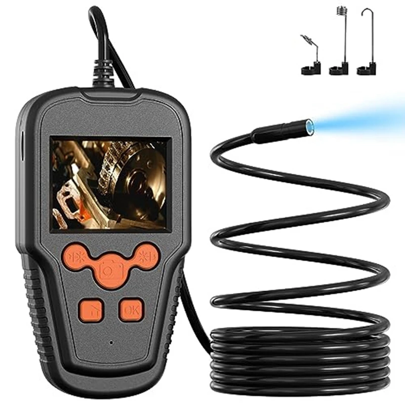 Lighted Borescope Camera Industrial Borescope Plastic+Metal IP67 Waterproof Inspection Camera Drainage Camera