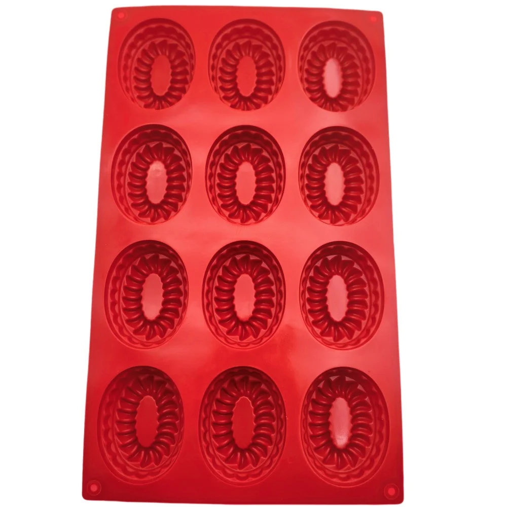 Lace Oval Gear Silicone Cake Mold Cheesecake Tartlet Mold For Chocolate Pudding Mooncake Filling Mousse Dessert Handmade Soap