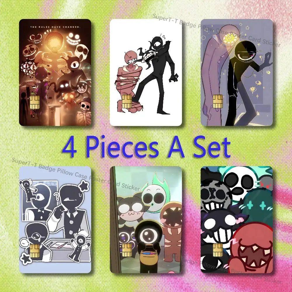 D-Doors Seek Figure Game Credit Debit Card Sticker Bus Pass Diy Waterproof Small Chip Film Sticker Decoration