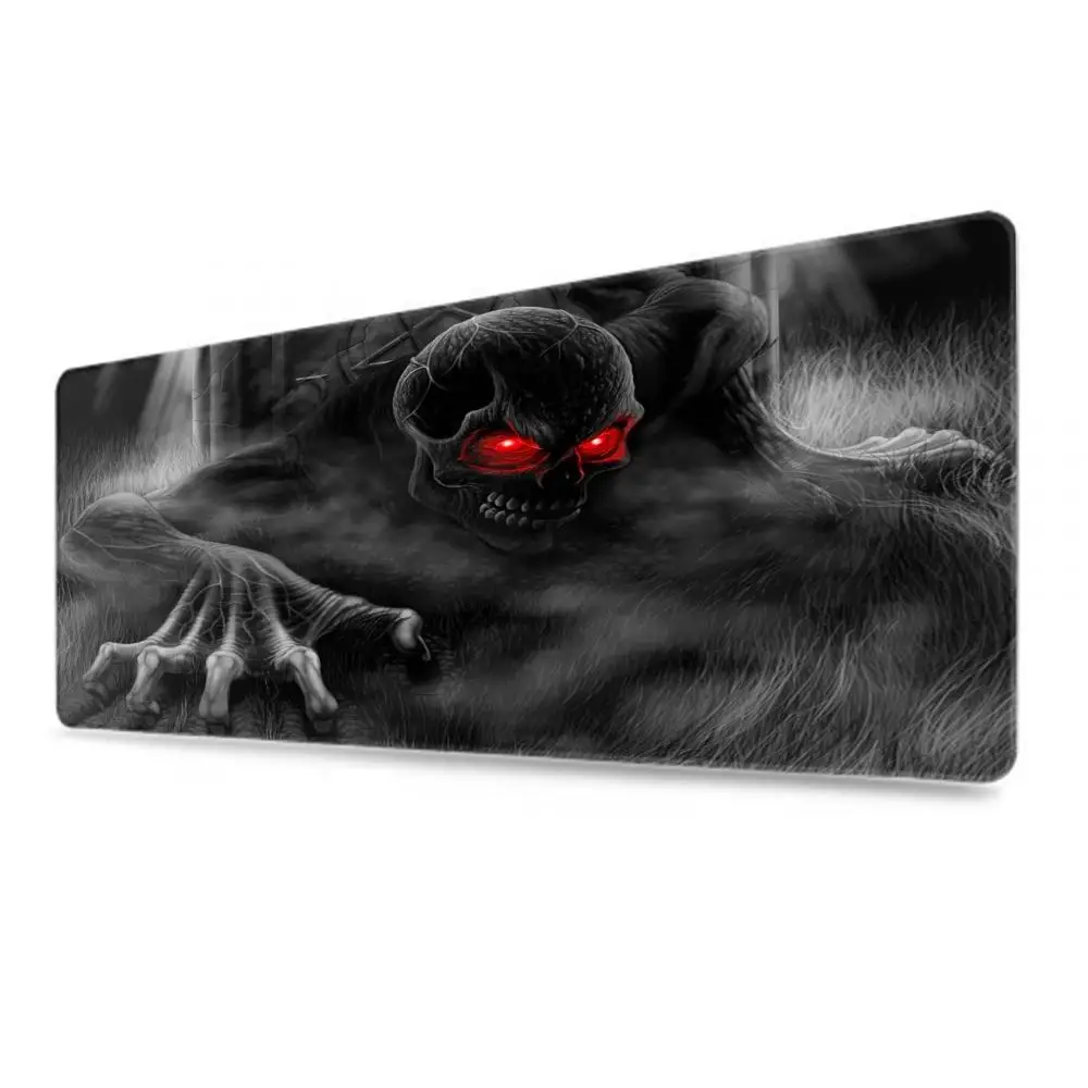 Dark Horror Skull Mousepad Large Gaming Mouse Pad LockEdge Thickened Computer Keyboard Table HYBXAXC Desk Mat