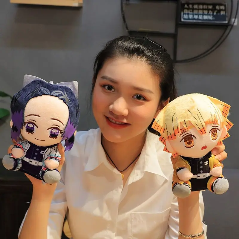 20Cm Demon Slayer Kamado Tanjirou Kamado Nezuko Sitting Posture Plush Filling Doll Bed Decoration Accompanied By Toy Friend Gift