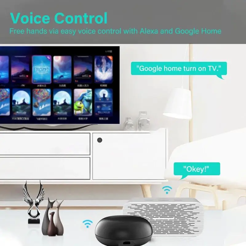 IR FR Remote Control Smart wifi Universal Infrared Tuya forsmart home Control for TV DVD AUD AC Works with Amz Alexa Google Home