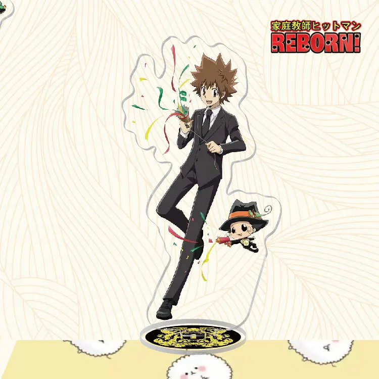 15CM Katekyo Hitman Reborn Anime Figure Sawada Tsunayoshi Hibari Kyoya Acrylic Stand Model Desktop Decoration Collection Gifts