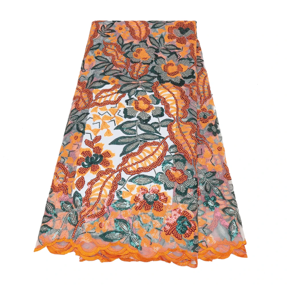 

Salouva 2024 High Quality French Tulle Sequins Net Lace Fabric African Sequins Lace Fabric Nigeria For Wedding Dress Party Sew