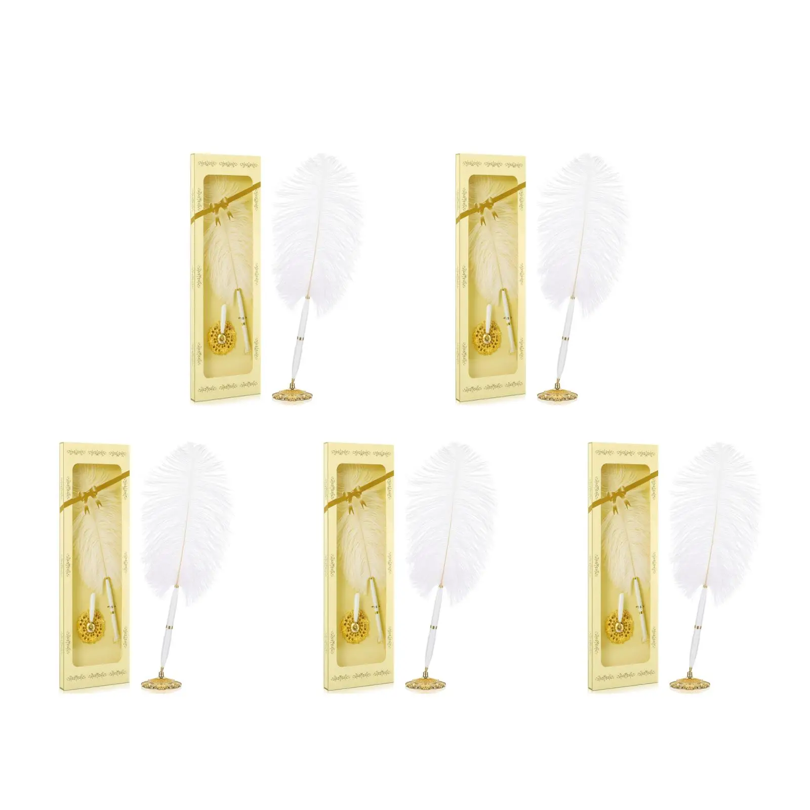 

5 шт., ручка для гостей, перо для гостей, ручка для гостей с металлической подставкой, длинная ручка, страусиная ручка для свадебного приема