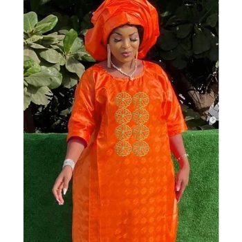 טורקיה שמלות לנשים מעצב אפריקאי Bazin Riche ערב שמלות גדול גודל מקורי אגן מטפחת עם דאשיקי גלימת בד