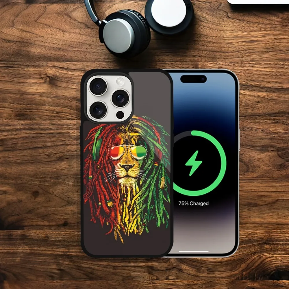 Singer B-Bob M-Marley Phone Case For iPhone 11 13 12 14 15 Plus Max Pro Magsafe Magnetic Wireless Charging shell