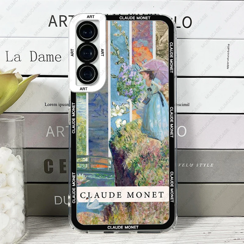 جراب هاتف فني من Claude Monet ، غطاء ناعم لسامسونج غالاكسي S24 S20 S21 S22 S23 Plus FE Ultra A51 A30 A32 A33 A50 A52 A53 A73 A54