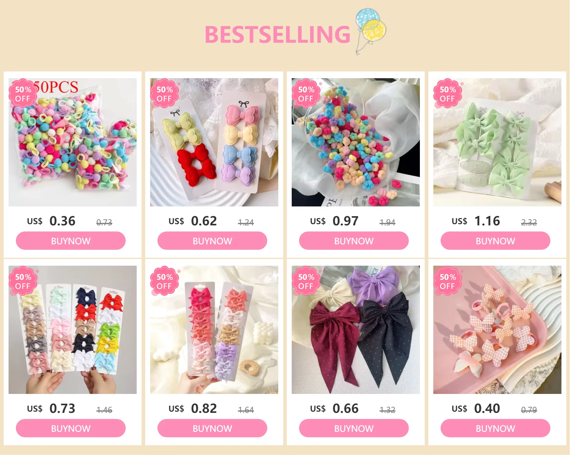 Kids' Elastic Hair Band Set — product detail 1