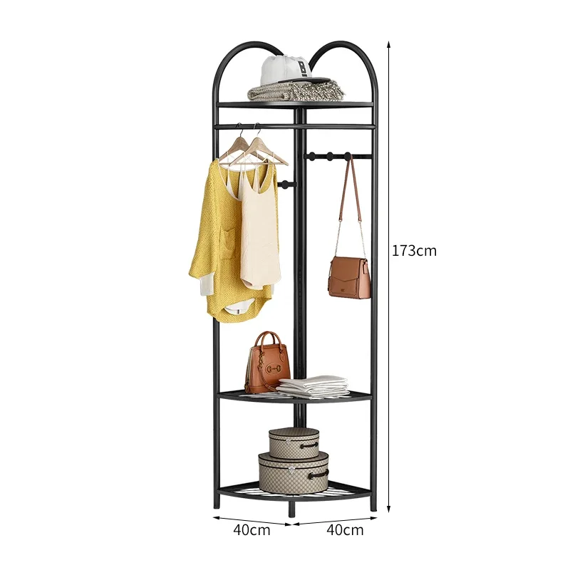 Light Luxury Corner Hanger Clothes Hanger Living Room Minimalist Wall Corner Clothes and Hat Hanger Bedroom Household